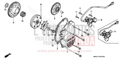EMBRAYAGE DE DEMARRAGE CBR600FL de 1990